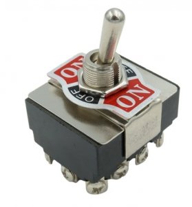 Power Switch 4PDT, 3 positions ON-OFF-ON