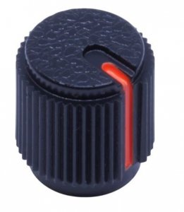 Knob black/red 808 style