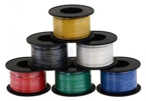 Wire solid 24AWG (0,25mm2) red
