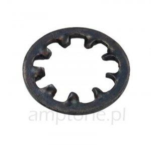 Serrated tooth washer M10, zinc plated, black