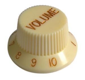 Knob guitar Strat style, aged white 'VOLUME'