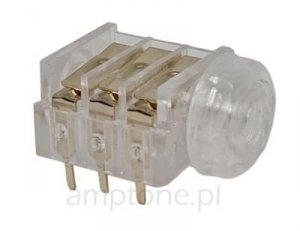 Jack 6,3mm stereo, ST Professional, PCB, clear