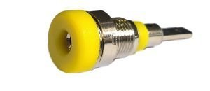 Banana jack 2mm yellow chrom
