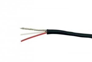 Signal wire, shielded, 2x0,12mm2 black