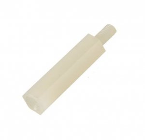 Standoff plastic M4 x 15mm, white