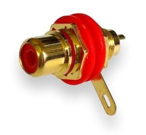 RCA socket red isolated