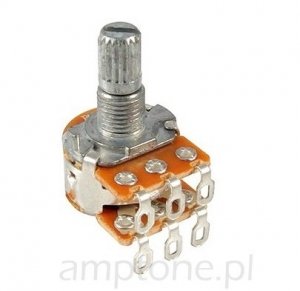 Potentiometer stereo 2x100k/B linear panel, standard