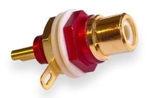 Gniazdo RCA czerwone izolowane Vitalco RG39