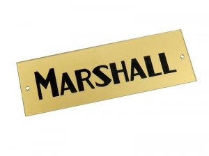 Logo styl Marshall, 1965r, plexi replika