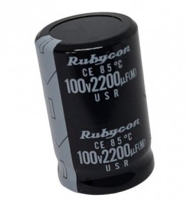 Kondensator 2200uF 100V snap-in Rubycon