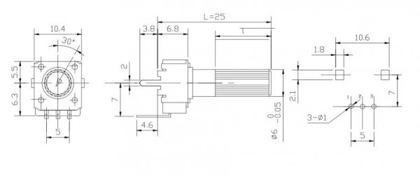 9mm 10k/B linear standard