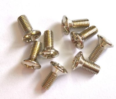 Screw nickel raised M3x8