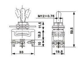 Power Switch Eten DPDT