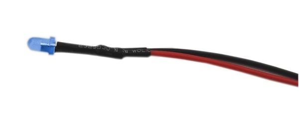 LED 3mm blue 12V with wire