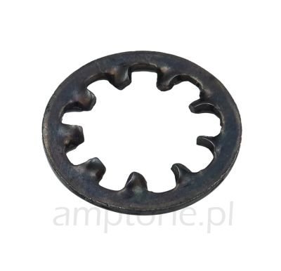 Serrated tooth washer M10, zinc plated, black