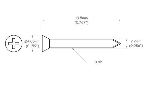 Screw 2,2x19mm Gold