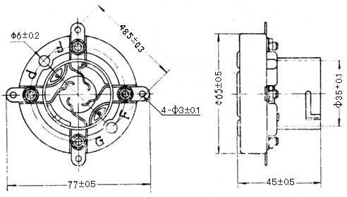 Socket 4pin type2 Gold S4U (300B)