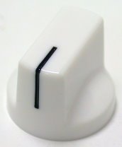 Knob Fulltone style, white push-on