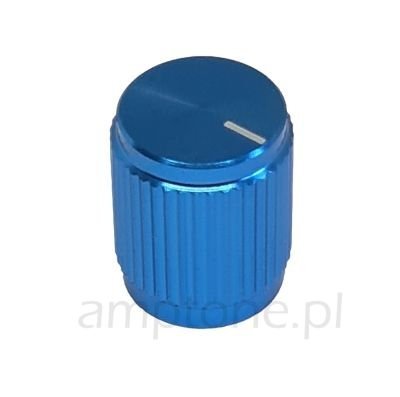 Knob knurled aluminium 13x16mm, blue