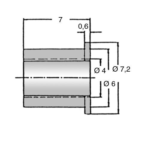 Reduction sleeve for pot shaft 4/6