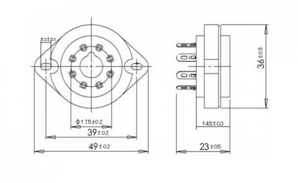 Socket Octal 8pin type7 ceramic