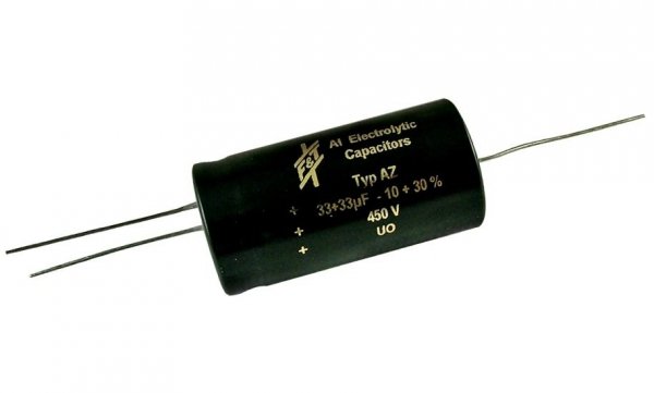 Electrolityc capacitor F&amp;T 33uF+33uF 450V