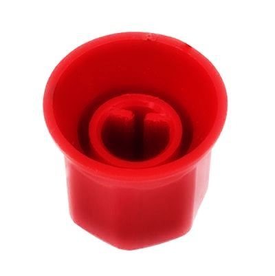 Knob fluted 5007 red , push-on (D)