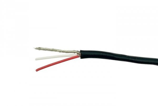 Signal wire, shielded, 2x0,12mm2 black