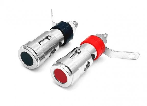 Banana jack isolated 4mm, Speaker terminal, (2pcs) with spring