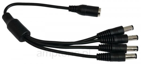 Rozgałężnik DC, wtyki 2.1mm/5.5mm - 1 na 4