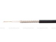 Kabel ekranowany gitarowy jednożyłowy 1x0,14mm2 czarny