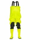 WATERPROOF FLUO CHEST WADERS MAX S5 (SAFETY BOOTS S5 AND KNEE REINFORCEMENT) SBM01 FLUO
