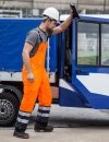 Spodnie ogrodniczki wodoochronne ostrzegawcze dwu kolorowe 4287 Aj Group - PROS