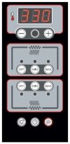 Piec do pizzy elektryczny Cuppone Donatello | dwukomorowy | panel cyfrowy | 4+4x35 | DN435/2 CD