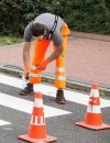 Spodnie ogrodniczki wodoochronne ostrzegawcze