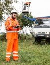 Ubranie ostrzegawcze [kurtka 3/4 i spodnie ogrodniczki] 
