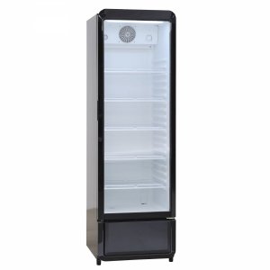 Szafa chłodnicza przeszklona DC280BD | czarna | zaokrąglone rogi | 258l