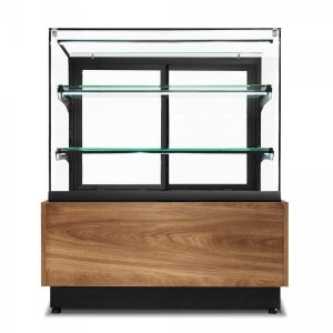 Witryna cukiernicza chłodnicza Dolce Visione Premium Breve 1300 | podświetlany cokół | wersja obniżona | 1300x670x1110+/-10 mm