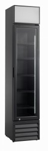 Szafa chłodnicza przeszklona RQ216-BLACK | 160 l | 390x475x1880 mm |