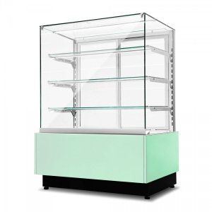 Witryna cukiernicza neutralna Dolce Visione Neutro Premium 1300 | wnętrze ze stali nierdzewnej | 1300x670x1300 mm