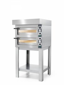 Piec do pizzy elektryczny Cuppone Tiziano | dwukomorowy | 4+4x25 | TZ425/2M