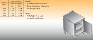 Stół roboczy z szafką lo 115 400/700