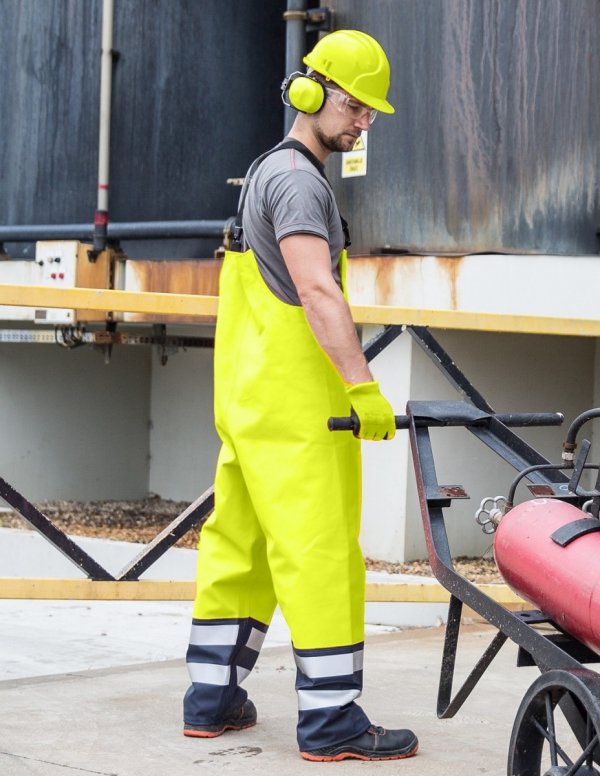 ANTISTATISCHE WASSERSCHUTZLATZHOSE SCHWERBRENNBAR MODELL 501/A