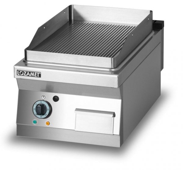 Grill płytowy elektryczny - płyta ryflowana L900.GPE450R Lozamet