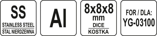 TARCZA DO SZATKOWNICY KOSTKA 8X8X8MM