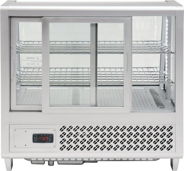 WITRYNA CHŁODNICZA 100L 68x45x67 SREBRNA