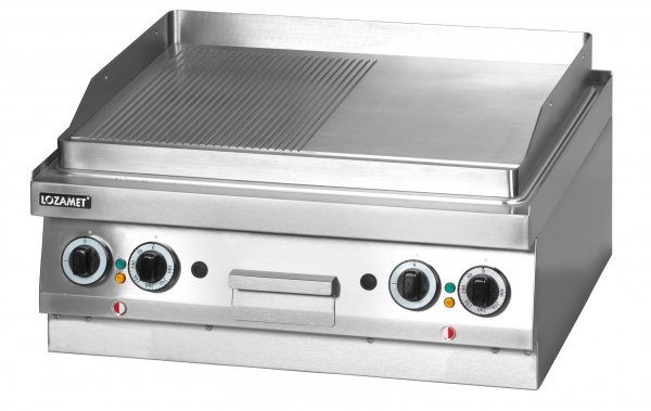 Grill płytowy elektryczny (płyta podwójna 1/2 ryflowana) leg.625 Lozamet