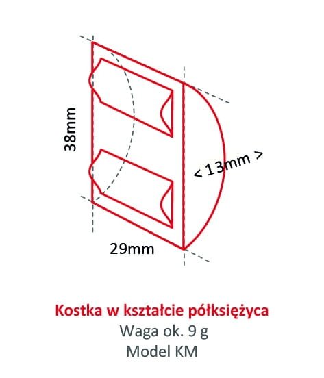 Kostkarka do lodu Hoshizaki KM-40C-HC-W | 43 kg/24h | chłodzona powietrzem | czyszczenie automatyczne | kostka półksiężyc | 38x29x13 mm