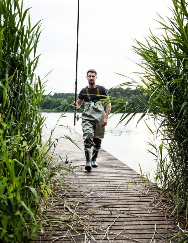 WATERPROOF CHEST WADERS PREMIUM 400P WITH KNEE REINFORCEMENT SBP01
