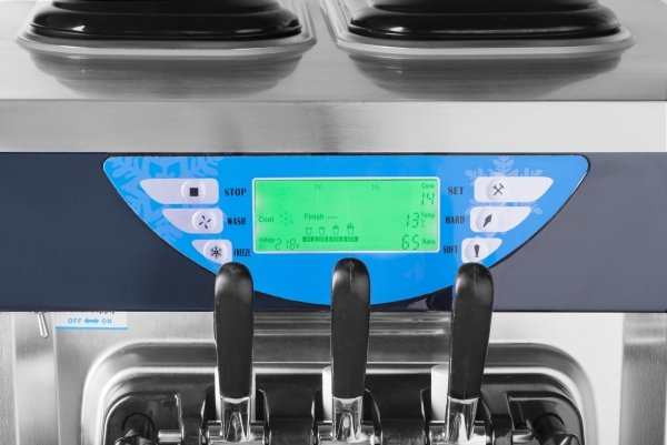 Maszyna do lodów włoskich | automat do lodów soft | nocne chłodzenie | 2 smaki + mix | niebieska | 2x6l | RQ208C-B